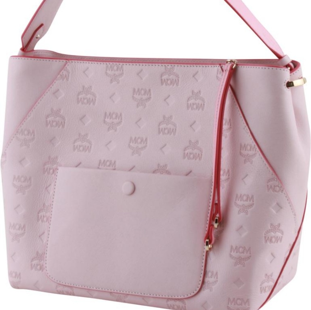 MCM Klara Medium Monogrammed Hobo Bag